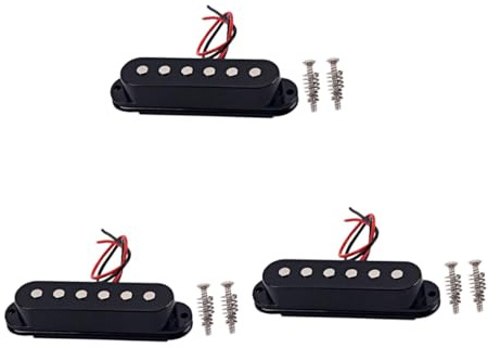 ifundom 3stücke Gitarren Tonabnehmer Single Coil Pickup Gitarre Schwarz Hochwertige Ersatzteile Für Klaren Und Dynamische Leistung Installieren