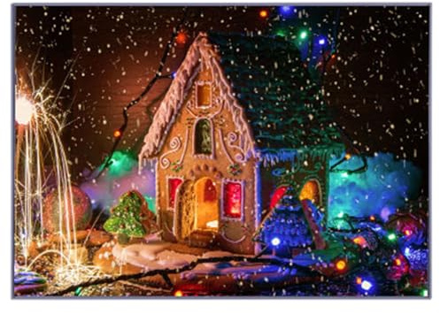 Pittura natalizia illuminata | Dipinto con luce notturna natalizia, 3 colori dimmerabili, luce notturna a LED per camera dei bambini e camera da letto