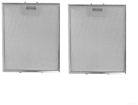 Yuanpgky 2 x Filter, Fettfilter, Dunstabzugshaube, Metall, 300 x 250 mm, Silberfilter, Abluftventilatorfilter für die meisten Dunstabzugshauben
