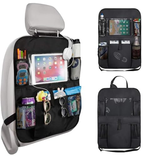 JGGQSY 2 Stück Autositz Organizer für Mercedes-AMG C-Class Coupe (C205), Kinder Rücksitz Organizer Rückenlehnenschutz inkl Tablet Fach Kinder