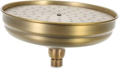 OSALADI Regenduschkopf Kupfer Retro Duschbrause Langlebig Großer Durchfluss Badezimmer Wand und Deckenmontage