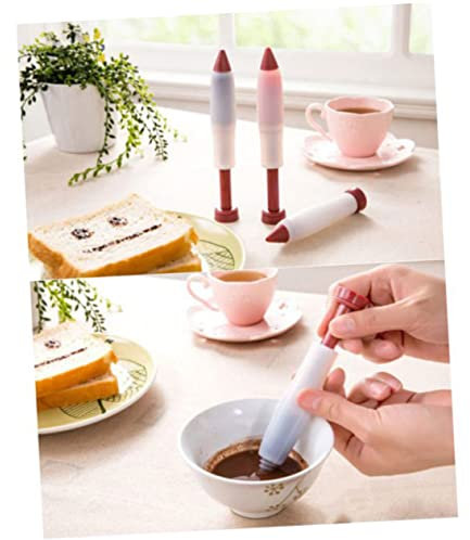 Zerodeko 3 Pcs Silicone Decorating Pen Set Chocolate Food Writing Cake Decorating Tool for Baking and Cookie Decoration