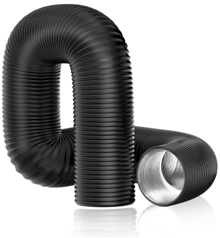 6 Inch Dryer Vent Hose Insulated Aluminum Foil Air Ducting 3 Layer Protection Heavy-Duty Exhaust Pipe Heating Cooling(150mm x 1.5m)