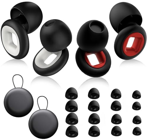 Tapones Oidos Ruido Dormir, 2 pares Artevive Moto Earplugs-27 Db, Tapones para los oídos, Tapones de Oídos Moto, Tapones Antirruido para dormir, Tapones Antironquidos para Músicos y Motos