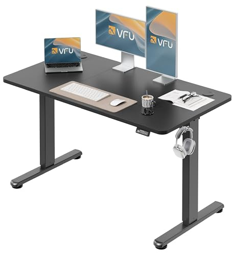 VFU Höhenverstellbarer Schreibtisch mit Speichertasten, 120 x 60 cm
