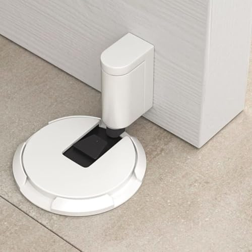 Magnetischer Bodentürstopper aus massiver Zinklegierung mit fünfschichtiger Beschichtung, verstellbar für verschiedene Türspalten, bietet lang anhaltende Rost- und Oxidationsbeständigkeit (weiß)