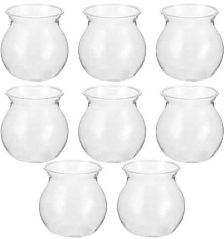 DIYEAH 8 pièces Micro-Paysage Écologique Transparent Bol pour Plantes Hydroponiques Décor Bureau Succulentes Terrarium Planteur