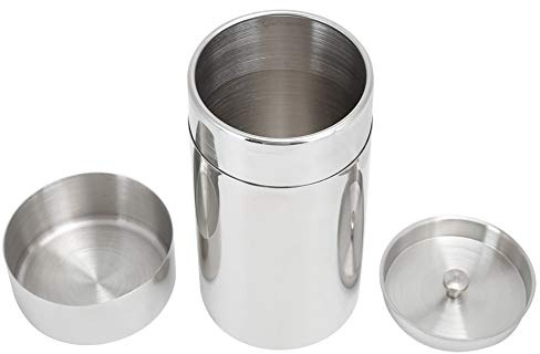 Dioche Pot de Stockage de thé en Acier Inoxydable, Récipient scellé pour Grains de café, Feuilles de thé, Lait en Poudre, qualité Alimentaire 304, Poli Miroir, Antirouille, Hermétique, (Grand format