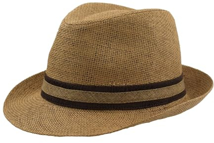 Sombrero Panamá Unisex de Paja para Verano, Transpirable con Banda Decorativa, Protección Solar para Playa, Vacaciones, Viajes, Festival y Uso Diario