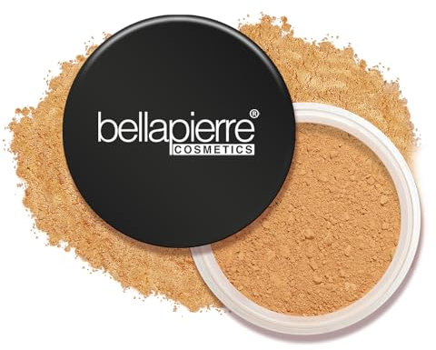 Bellapierre Loose Mineral Foundation – Fond de teint minéral en poudre libre | Couvrance Totale SPF 15 | Vegan & Cruelty-Free | Hypoallergénique - 9 Grammes - Brown Sugar