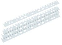Renz Abheftstreifen in US-Teilung Plastikbindung für DIN A4, 3 x 8 mm, Stärke 0.3 mm transparent klar