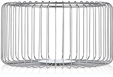 blomus 63644 Korb ESTRA, Edelstahl matt, H 16,5 cm , Ø 30 cm