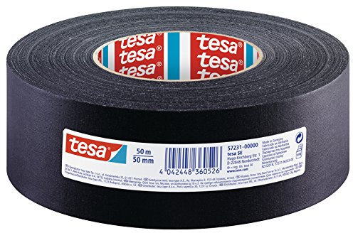 tesa Extra Power Perfect - Nastro in tessuto rinforzato Ductape per fai da te, riparazione, fissaggio, rinforzo e scrittura, 50 m x 50 mm, colore: nero