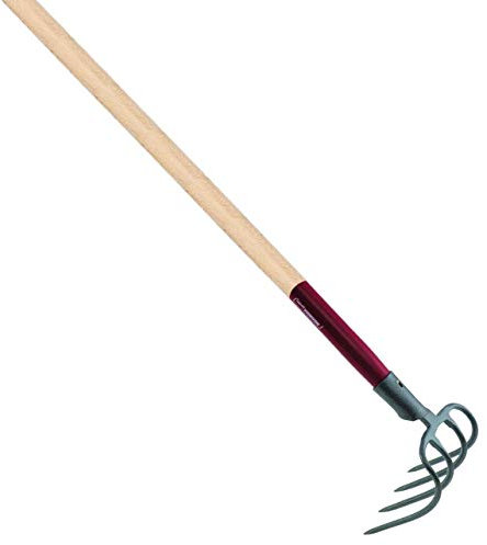 Croc à fumier 4 dents - Avec manche bois 1,3 m, Longueur des dents (cm) : 20