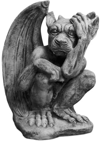 gartendekoparadies.de Grande Figure de Pierre Massive gargouille Le penseur en Pierre reconstituée, résistant au Gel