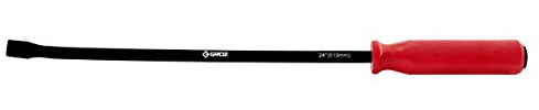 Groz 33123 24 Heavy-Duty Pry Bar – Hardened Steel with Striking Cap – Rust-Resistant Black Oxide Finish – Ergonomic Handle for Comfortable Grip
