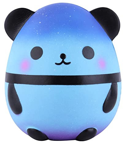 Anboor Squishies Panda-Ei Riesen-Squishy Langsam Aufsteigendes Quetschspielzeug Duftend Kawaii Squishies Tier-Spielzeug für Kinder und Erwachsene als Osternest-Füllung (Galaxy)