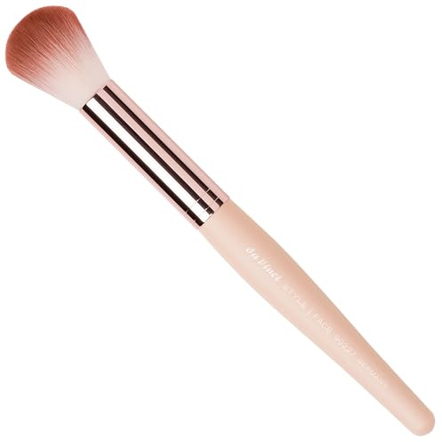 da Vinci, STYLE Rougepinsel rund, vegan, Kunstfaser, für Puder- & Cremerouge, Highlighter, exakte Platzierung & weiche Übergänge, matt nude Holzgriff, Made in Germany | Extrafeine, wellige Kunstfasern - für präzisen Rougeauftrag, weiche Übergänge und ein natürlich ebenmäßiges Finish.