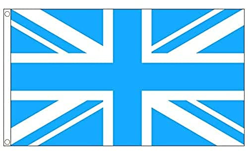 AZ FLAG Bandiera Regno Unito Azzuro 150x90 cm Poliestere 100D 2 Occhielli | Uso interno ed esterno bandiera decorativa inglese United Kingdom Sky Blue doppie cuciture e bordi rinforzati