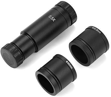 Oumij Adaptateur de Lentille 0.5/30.5mm pour Monture de C 0.5X pour Lentille Oculaire Caméra CCD Microscope