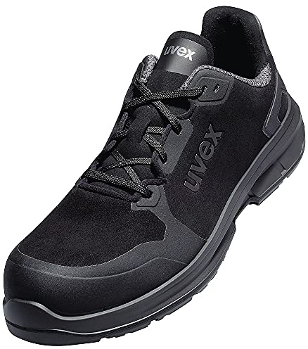 Uvex 1 Scarpe da lavoro sportive – Scarpe di sicurezza S3 SRC ESD – Nero – Larghe 14/Extra Larghe, Nero (Nero ), 47 EU