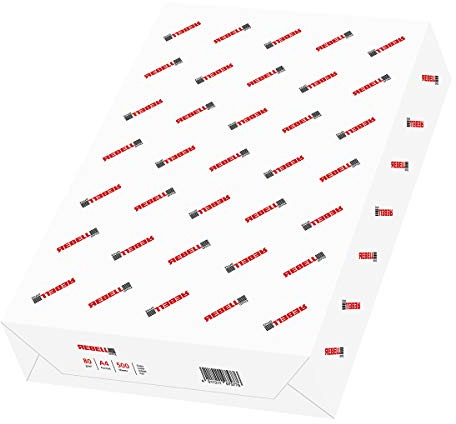 inapa Drucker-/Kopierpapier Rebell Office: 80 g/m², A4, weiß, 500 Blatt - für alle Office-Anwendungen