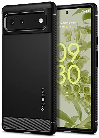 Spigen Rugged Armor Case Compatible with Google Pixel 6 - Matte Black