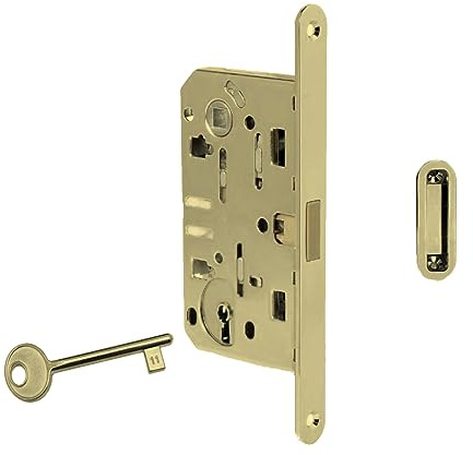 bricoleva.it Serrure de porte intérieure, verrouillage de verrouillage de porte, serrures de porte avec ou sans clé (serrure médiane magnétique, laiton)