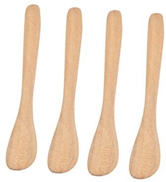 Homoyoyo 4stücke Messer Für Brot Und Butter Aus Natürlichem Lotusholz Schlicht Und Komfortabel Als Brotmesser Buttermesser Und Marmeladenmesser Geeignet Für Küche Und Zuhause