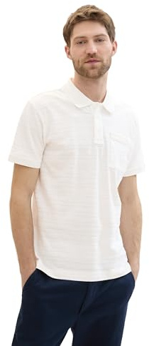 TOM TAILOR Herren Basic Poloshirt mit Struktur