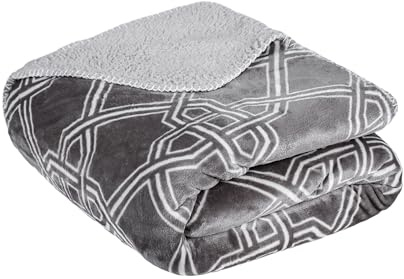Manta Sherpa Polar Gruesa y Cálida para Sofá y Cama – Blanket Reversible con Franela Suave y Borreguito - Cobija Ideal para Invierno, 100% Microfibra Esponjosa ( Color Entrelazado, 130x160cm )