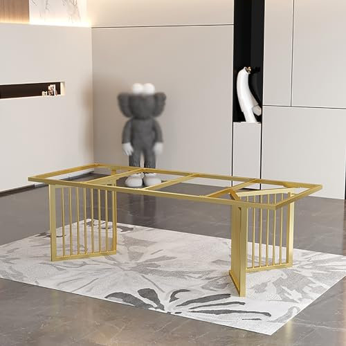 AKOGG Tischgestell Metall Modern,Tischbeine Aus Stahl,Möbelfüße Für Möbel,Für Schreibtisch, Bürotische,Couchtisch,Esstisch,Mit Schrauben & Bodenschoner,Einfache Montage,Schwarz/Gold (Color : Gold, S