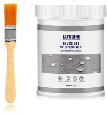 Sigillante Isolante Impermeabile 300g - Trasparente Anti-Perdite Con Pennello per Toilette, Piastrelle, Pareti, Tetto - Invisibile