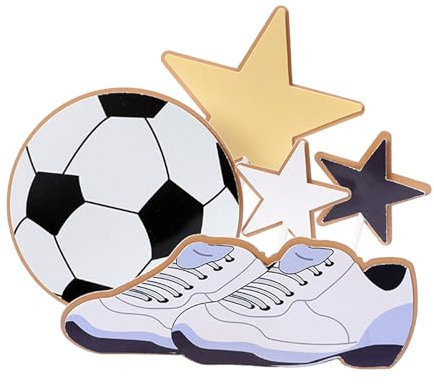Soccer Themed Cake Topper, Soccer Favors Cake Decoration for Soccer Sport Themed Party Supplies, Mens Boys Football Theme Birthday Party Decoration