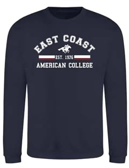 AMERICAN COLLEGE USA Sudadera Suéter con Capucha Niños Niño Niña Sweatshirt, Blue, 12 años Unisex Kids