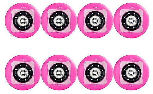 Generisch Inline Skate Rollen Inline Skate Räder 8er Pack 83A Inline Räder 64 mm 68 mm 70 mm 72 mm 76 mm 80 mm mit MG608 Lagern Inline Ersatzräder