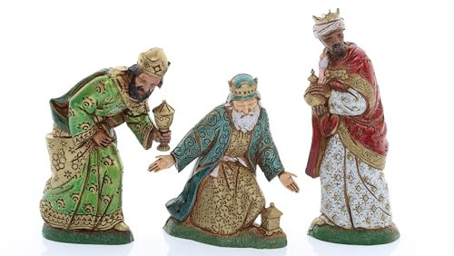 Moranduzzo 3-teiliges Set Heilige DREI Könige für Krippe 12 cm Maßstab 1:15 - Unzerstörbare Krippenfiguren - Stil 700', Handbemalt, Offizielles Produkt, Hergestellt in Italien, Bildhauer M. Landi