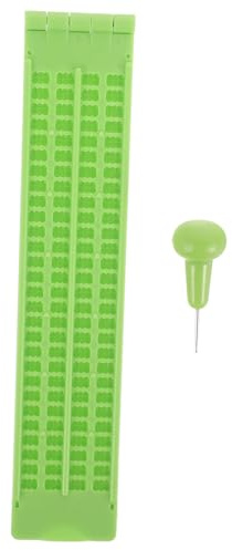 BCOATH Tavoletta Braille Penna per Scrittura Braille 4 Righe e 28 Caselle in Plastica Semplice e Resistente per Non Vedenti