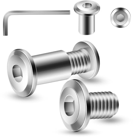 1/4-20 x 1/2 20Pcs Flat Head Hex Socket Cap Screws Bolts Barrel Nuts Kit, 304 Stainless Steel 18-8, Full Thread by SG TZH (with Hex Spanner)