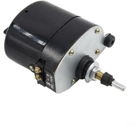 Besttoolifes 12 V Scheibenwischer-Motorblatt-Set für Angelboot, Wohnwagen, Wohnmobil, ATV, UTV, Traktor, 300 mm, Schabermontage, 45–120 ° Schabwinkel, 6 mm Durchmesser, Ersatzteil (Motor)
