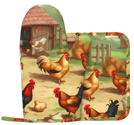 Lot de 2 maniques et maniques en silicone résistant à la chaleur - Antidérapants - Longs gants de cuisine pour la cuisine