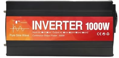 OGJFD Inversor Inversor De Onda Sinusoidal Pura De 24 V A 110/220V 1000W 1600W 2000W 3000W 4000W Convertidor Solar Banco De Energía Portátil Onda sinusoidal modificada(220-240v 60HZ,1000w)