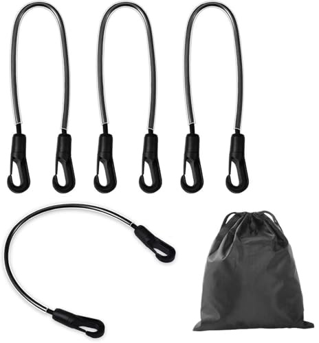 Uqezagpa 4 Stück verstellbare elastische Pferdedecke Beingurte für sichere Doppel-Clip-Design Stretch