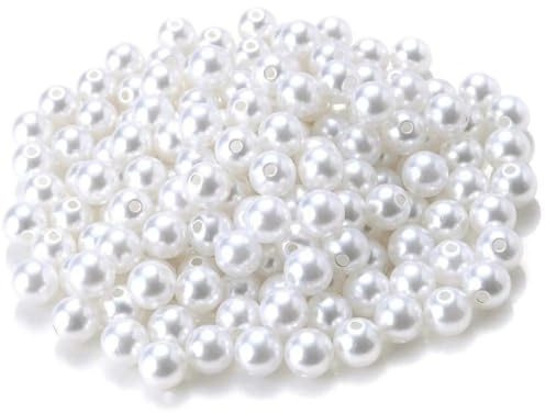 Perline distanziatrici in acrilico ABS da 3-20 mm, perline di perle finte sciolte per realizzare gioielli, bracciali, collane, lavori fai da te e lavori di cucito - 2-6 mm, 200 pezzi