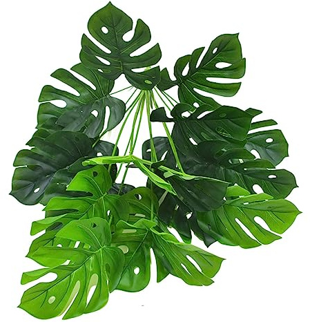 VICASKY Foglie Artificiali Monstera Foglie Finte Per Decorazioni Festa Matrimoni e Festival Materiale e Affidabile Per Composizioni Floreali e Interni