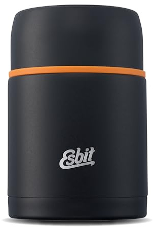 Esbit Récipient isotherme classique pour aliments - 750 ml - Noir - En acier inoxydable - Pour aliments chauds et froids