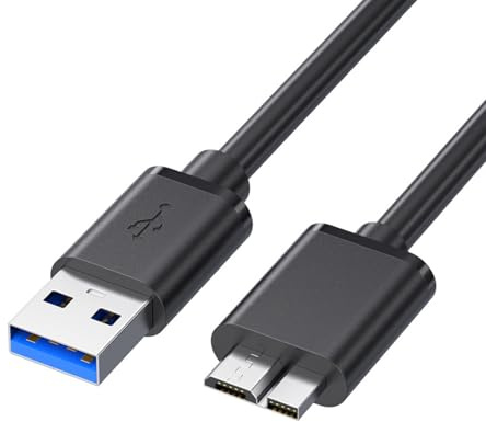 1 Pcs USB 3.0 A to Micro B External Hard Drive Data Cable, Hard Drive Cable for External Hard Drives,USB 3.0 Cable Compatible with WD/Seagate/Clickfree/Toshiba/Seagate Expansion/Toshiba Canvio (50cm)