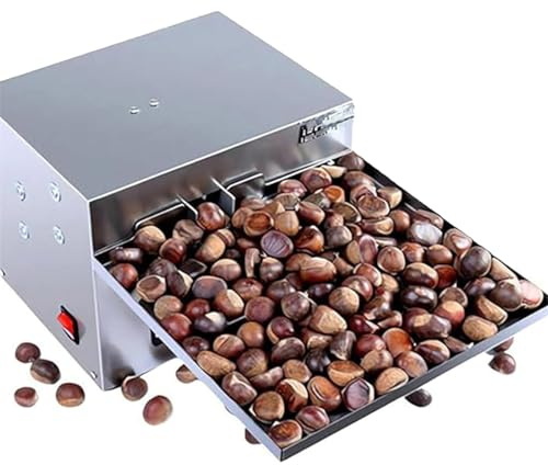 FBJAMZ Macchina elettrica per sgusciare Castagne, intagliatrice Commerciale per Castagne da 60 W, capacità 15-25 kg/h, per Molte Dimensioni di Castagne (110v)