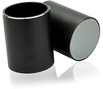 Veemoon Aluminium Stiftehalter Rund Bleistiftbehälter Robust Kratzfest Schreibtisch Organizer Für Zuhause Büro Schule Schwarz