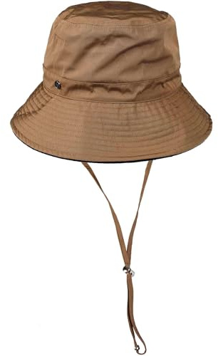 LOEVENICH Warmer Regen Bucket Hat | Wasserdicht | 100% Polyester | Mit Kinnband | OneSize | Für Damen